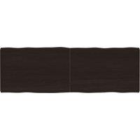 Vidaxl Table Top Dark Brown 180X60X 2-6 Cm Treated Solid Wood Live Edge, Brown