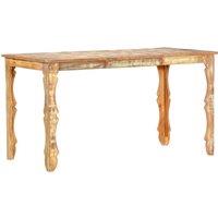 vidaXL Dining Table 140x70x76 cm Solid Reclaimed Wood, Brown