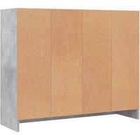 vidaXL Sideboard Concrete Grey 91x28x75 cm Engineered Wood, Grey