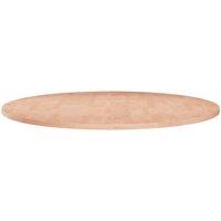 Vidaxl Round Table Top 80X1.5 Cm Solid Wood Oak, Brown