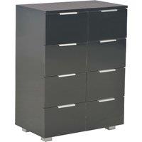 vidaXL Sideboard High Gloss Black 60x35x80 cm Engineered Wood, Black