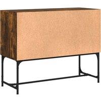 vidaXL Sideboard Smoked Oak 100x40x79.5 cm Engineered Wood, Brown