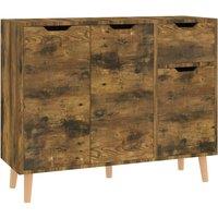Vidaxl Sideboard Smoked Oak 90X30X72 Cm Engineered Wood, Brown
