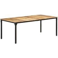 Vidaxl Dining Table 200X100X76 Cm Rough Mango Wood