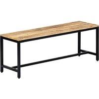 Vidaxl Dining Bench 120 Cm Solid Rough Mango Wood, Brown