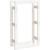 vidaXL Firewood Rack White 60x25x100 cm Solid Wood Pine, White