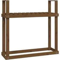 vidaXL Firewood Rack Honey Brown 110x35x108.5 cm Solid Wood Pine, Brown