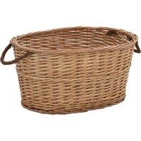 vidaXL Firewood Basket With Carrying Handles 58x42x29 cm Natural Willow, Brown