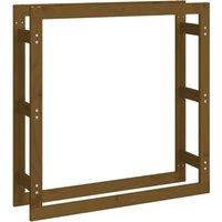 vidaXL Firewood Rack Honey Brown 100x25x100 cm Solid Wood Pine, Brown