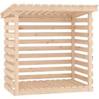 vidaXL Firewood Rack 108x73x108 cm Solid Wood Pine, Brown