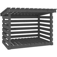 vidaXL Firewood Rack Grey 108x73x79 cm Solid Wood Pine, Grey