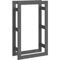 vidaXL Firewood Rack Grey 60x25x100 cm Solid Wood Pine, Grey