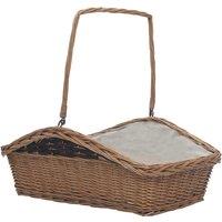 vidaXL Firewood Basket With Handle 61.5x46.5x58 cm Brown Willow, Brown
