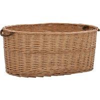vidaXL Firewood Basket With Carrying Handles 78x54x34 cm Natural Willow, Brown