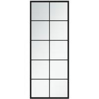 vidaXL Wall Mirror Black 100x40 cm Metal, Black
