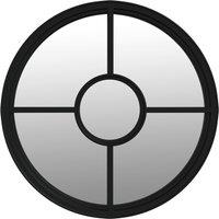 vidaXL Mirror Black 60x4 cm Iron Round for Indoor Use, Black