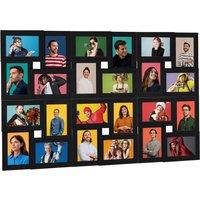 vidaXL Collage Photo Frame for 24x 13x18 cm Picture Black Mdf, Black