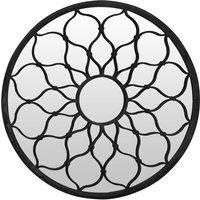 vidaXL Mirror Black 40x3 cm Iron Round for Indoor Use, Black