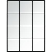 vidaXL Wall Mirror Black 80x60 cm Metal, Black