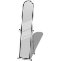 vidaXL Free Standing Floor Mirror Full Length Rectangular Grey, Grey