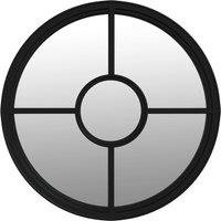 vidaXL Mirror Black 40x4 cm Iron Round for Indoor Use, Black