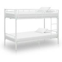 vidaXL Bunk Bed White Metal 90x200 cm, White