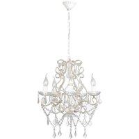 vidaXL Chandelier with 2800 Crystals E14, White