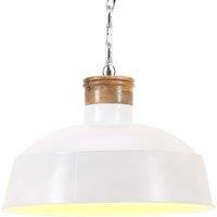 vidaXL Industrial Hanging Lamp 58 cm White E27, White