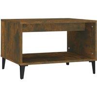 vidaXL Coffee Table Smoked Oak 60x50x40 cm Engineered Wood, Brown