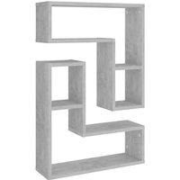 vidaXL Wall Shelf 2 Pcs Concrete Grey 50x15x50 cm Engineered Wood, Grey
