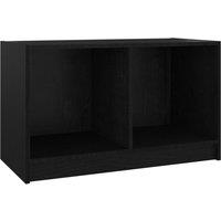 Vidaxl Tv Cabinet Black 70X33X42 Cm Solid Pinewood, Black