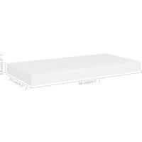 vidaXL Floating Wall Shelves 4 Pcs White 50x23x3.8 cm Mdf, White