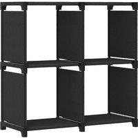 vidaXL 4-cube Display Shelf Black 69x30x72.5 cm Fabric, Black