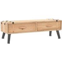 Vidaxl Tv Cabinet Solid Fir Wood 120X33X35 Cm, Brown