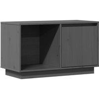 vidaXL TV Cabinet Grey 74x35x44 cm Solid Wood Pine, Grey