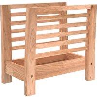 vidaXL Magazine Rack 40x26.5x38.5 cm Solid Wood Walnut, Brown
