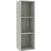 Vidaxl Book Cabinet Tv Cabinet Concrete Grey 36X30X114 Cm Engineered Wood, Grey