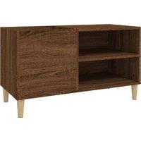 Vidaxl Record Cabinet Brown Oak 84.5X38X48 Cm Engineered Wood, Brown