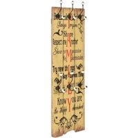 vidaXL Wall-mounted Coat Rack With 6 Hooks 120x40 cm Family, Multi