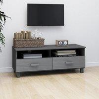 Vidaxl Tv Cabinet Hamar Dark Grey 106X40X40 Cm Solid Wood Pine, Grey