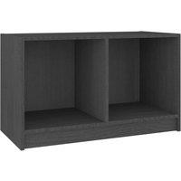 Vidaxl Tv Cabinet Grey 70X33X42 Cm Solid Pinewood, Grey