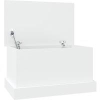 vidaXL Storage Box White 50x30x28 cm Engineered Wood, White