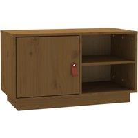 Vidaxl Tv Cabinet Honey Brown 70X34X40 Cm Solid Wood Pine, Brown