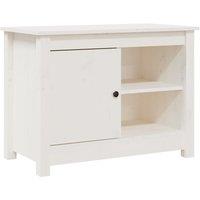 vidaXL Tv Cabinet White 70x36.5x52 cm Solid Wood Pine, White