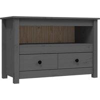 vidaXL Tv Cabinet Grey 79x35x52 cm Solid Wood Pine, Grey