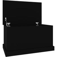 vidaXL Storage Box Black 70x40x38 cm Engineered Wood, Black