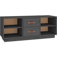 vidaXL Tv Cabinet Grey 100x34x40 cm Solid Wood Pine, Grey