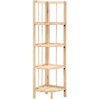 vidaXL Corner Shelf Cedar Wood 27x27x110 cm, Multi