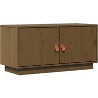 vidaXL TV Cabinet Honey Brown 80x34x40 cm Solid Wood Pine, Brown