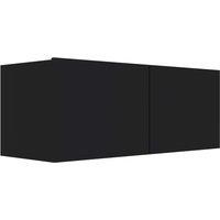 vidaXL Tv Cabinet Black 80x30x30 cm Engineered Wood, Black